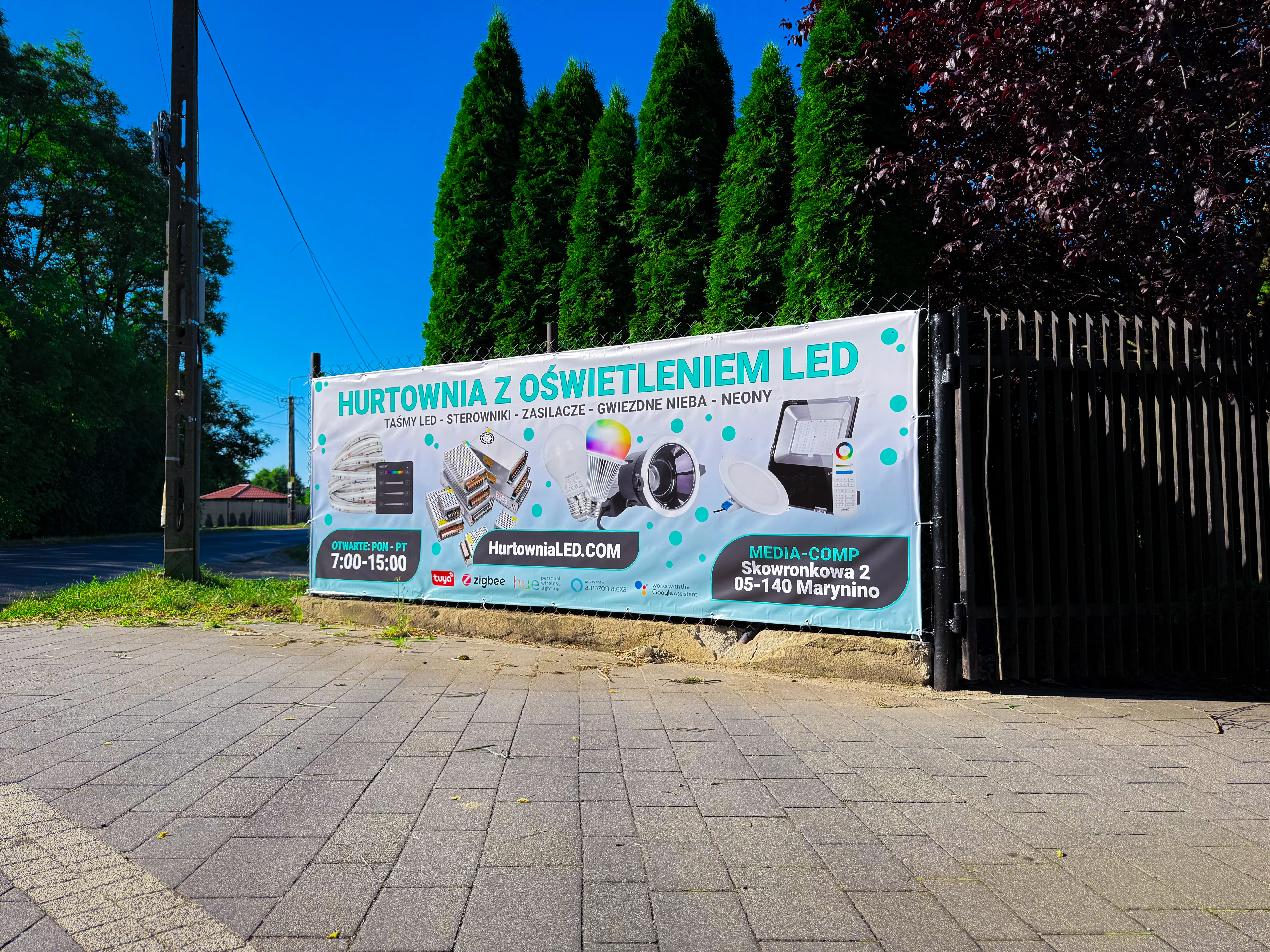 Baner wielkoformatowy na ogrodzeniu hurtownialed.com 2