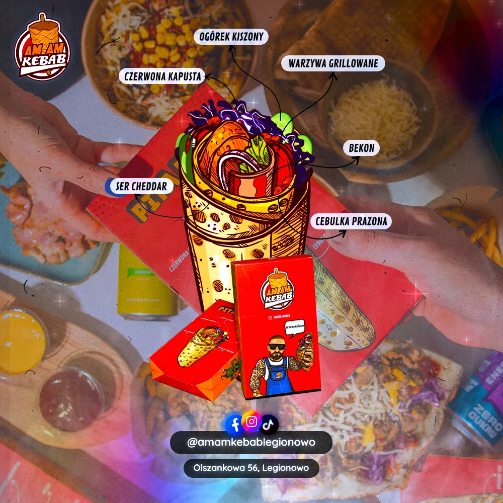 Menu wizualne – grafika gastronomiczna (wariant)